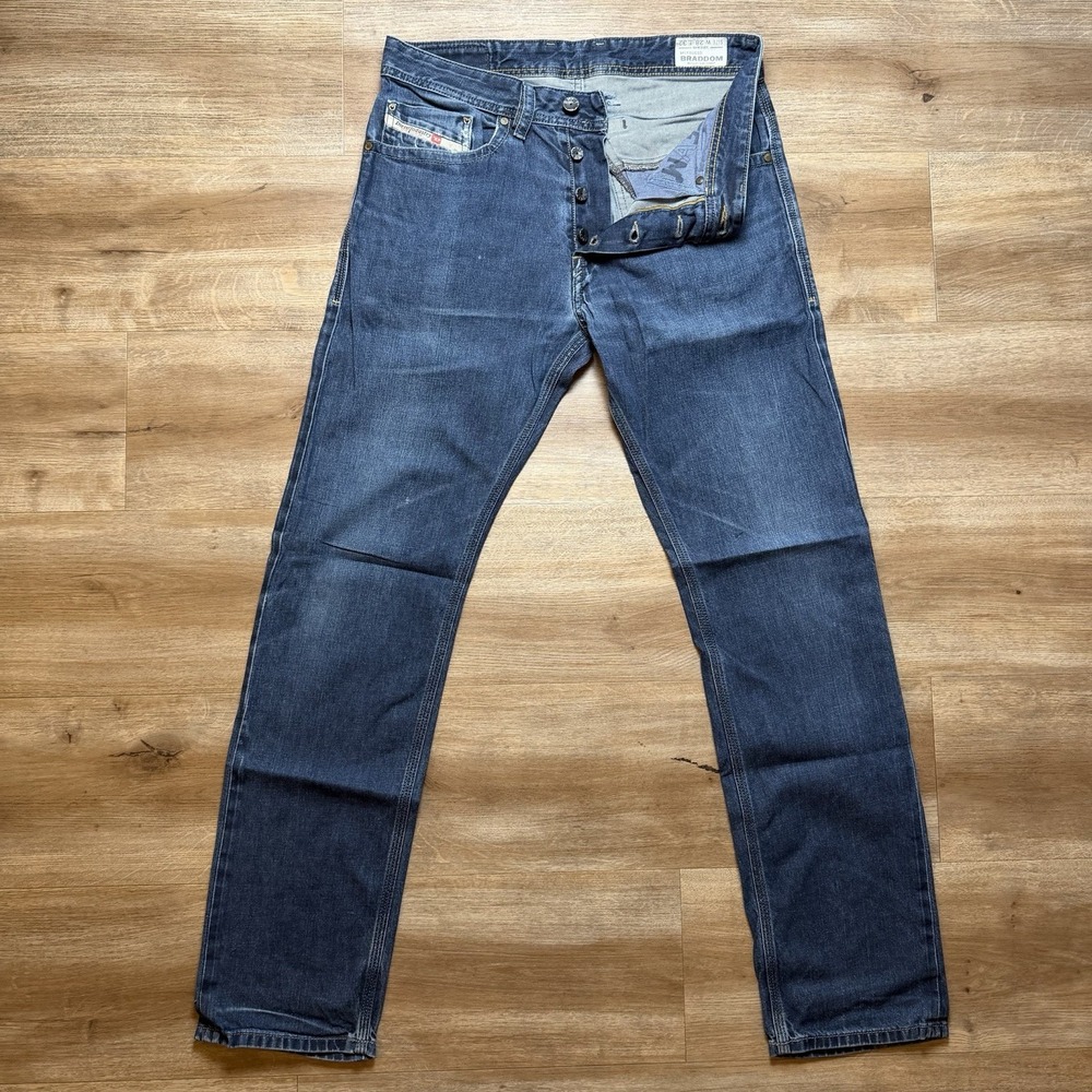 Diesel Jeans Men 30x30 Blue Braddom Regular Slim Carrot Fit 0661D (Tagged 28x32) - Picture 2 of 13
